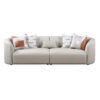 Seraphine Microfiber Leather Modular Sofa, 4 Seater