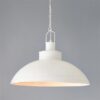 Sheldon Iron Shallow Dome Pendant Light, White Sheldon Iron Shallow Dome Pendant Light, White