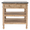 Vincenzo Marble Topped Wooden Kitchen Island