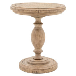 Vincenzo Wooden Round Side Table