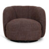 Virgino Fabric Swivel Armchair, Moss Brown