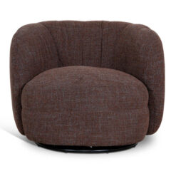 Virgino Fabric Swivel Armchair, Moss Brown