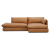 Viskar Leather Modular Corner Sofa, RHF Chaise with Bumper, Caramel Viskar Leather Modular Corner Sofa, RHF Chaise with Bumper, Caramel