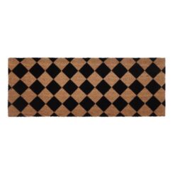 Yoko Diamond Coir Doormat, 120x45cm