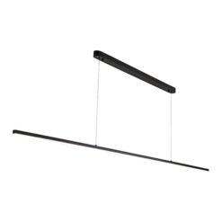 Beam Metal LED Linear Pendant Light, 240cm, CCT, Black