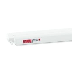 Fiamma F80L 500 Polar White Awning - Royal Grey Canopy 07840H03R