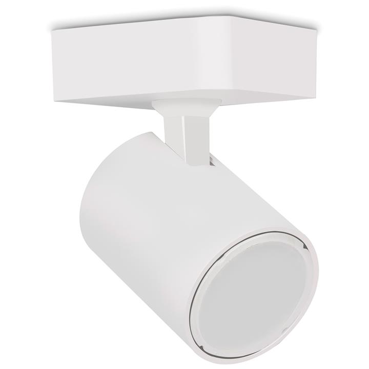 Speed Metal Square Base Spotlight, 1 Light, GU10, White Speed Metal Square Base Spotlight, 1 Light, GU10, White