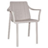 Tiberina Italian Made Commercial Grade Stackable Indoor / Outdoor Dining Armchair, Beige