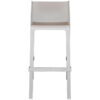 Trill Italian Made Commercial Grade Indoor / Outdoor Stackable Bar Stool, Light Grey