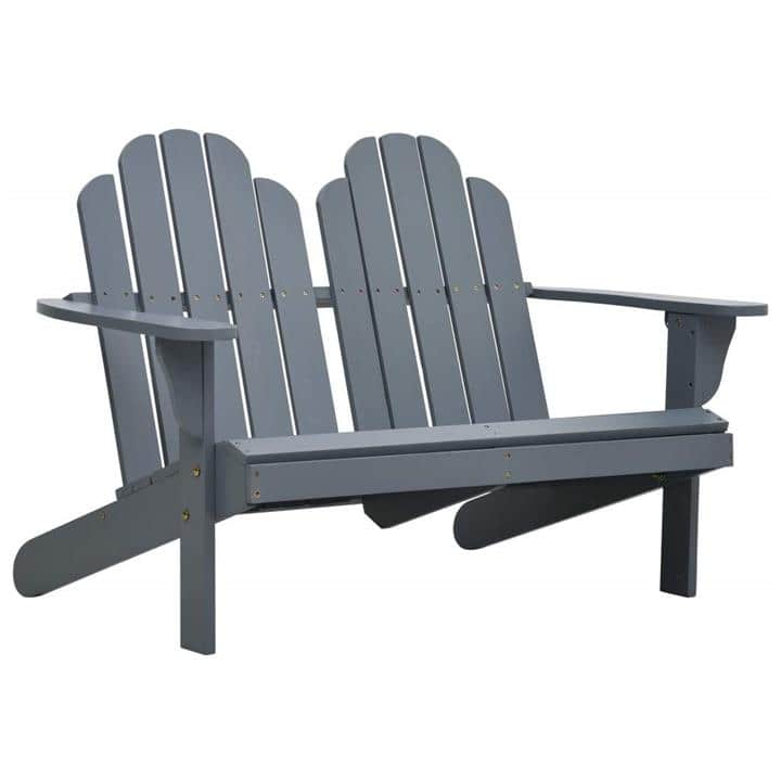 Double Adirondack Chair Wood Grey - Big Tools